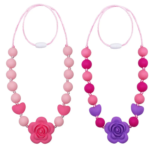 Chew Necklaces for Sensory Kids and Adults Silicone  Sensory Toys for Children with ADHD Autism Anxiety Oral Chew Toys for Kids Mouth Fidgets Tool - BPA Free
